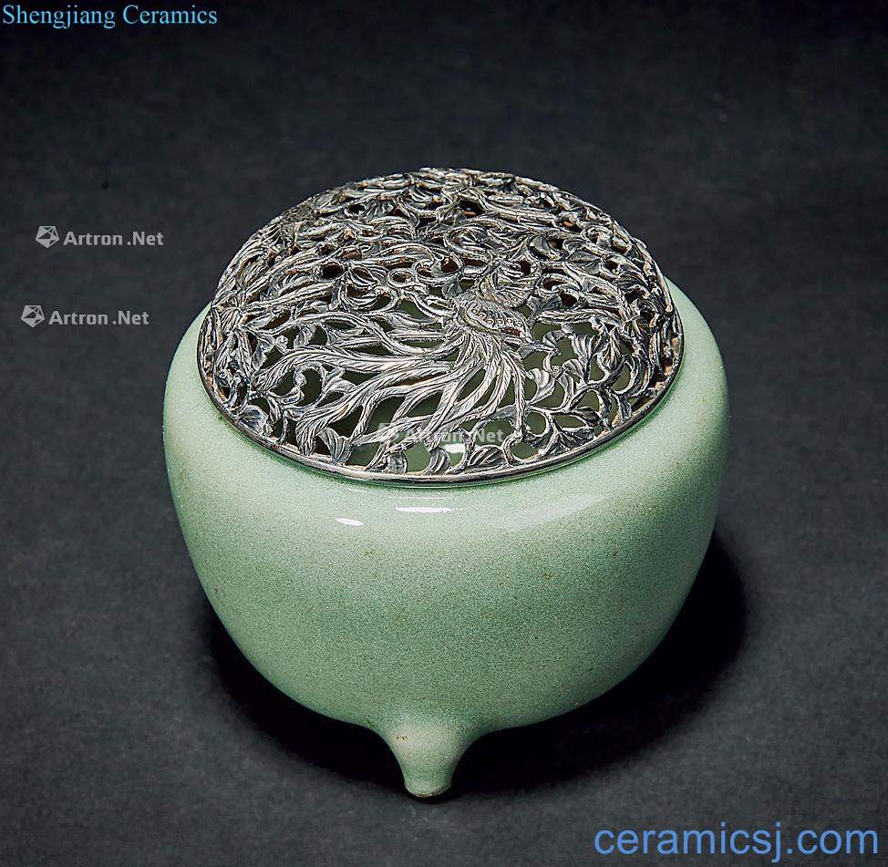 Ming Longquan silver incense burner