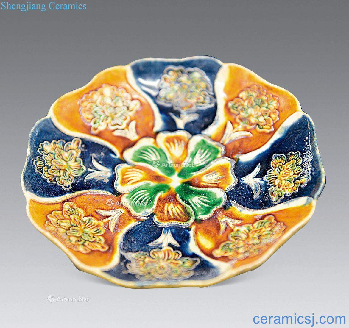 liao Three decorated mouth tray