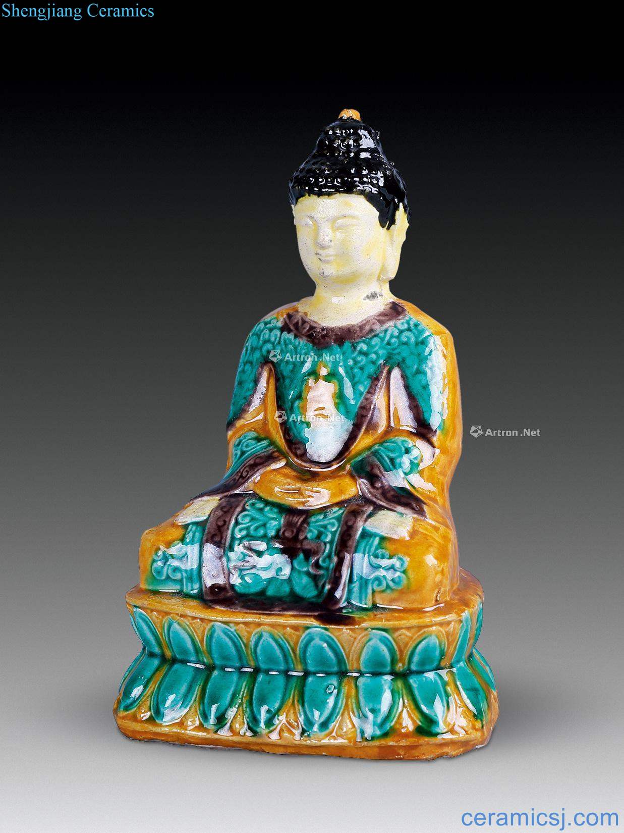 Method of Ming China glaze Amitabha Buddha (a)