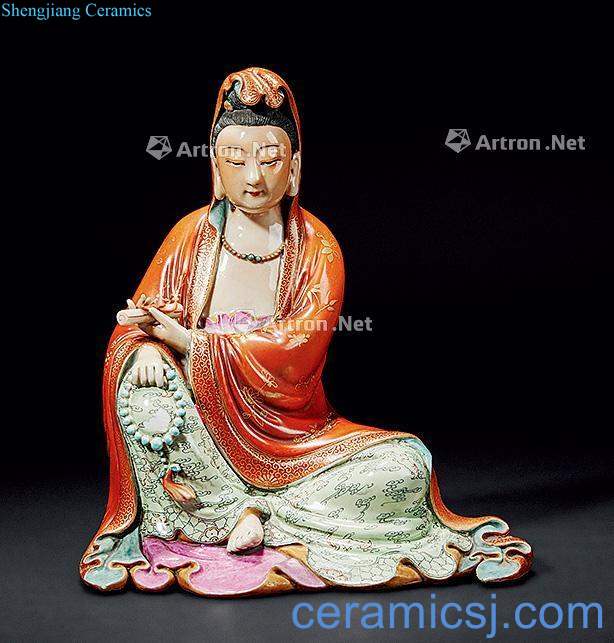 Clear pastel guanyin furnishing articles