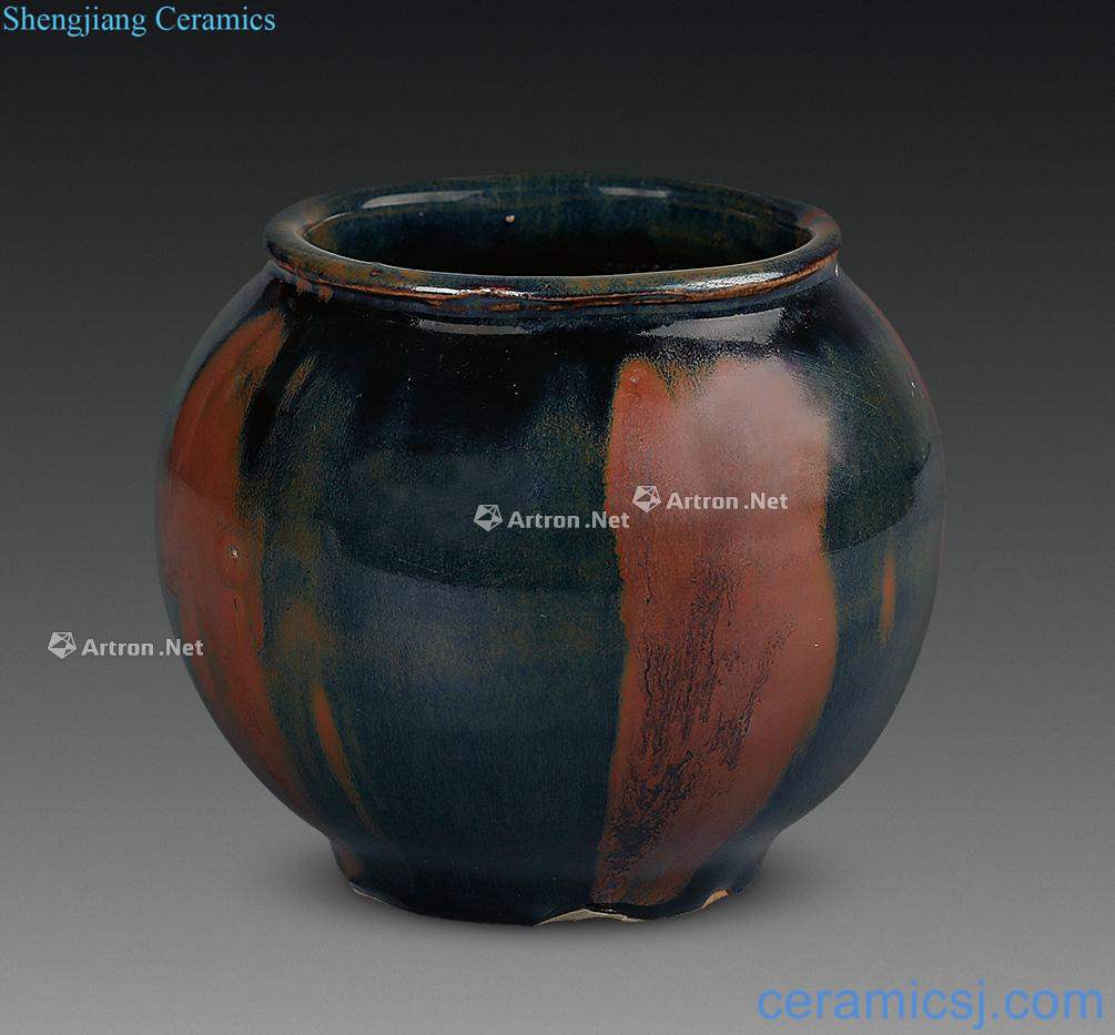 yuan Tangyan valley kiln rust flower pot (a)