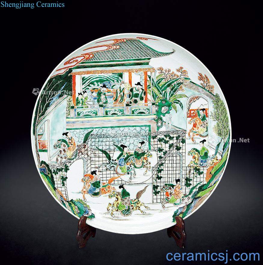 Peking Opera blues big bowl clear colorful characters