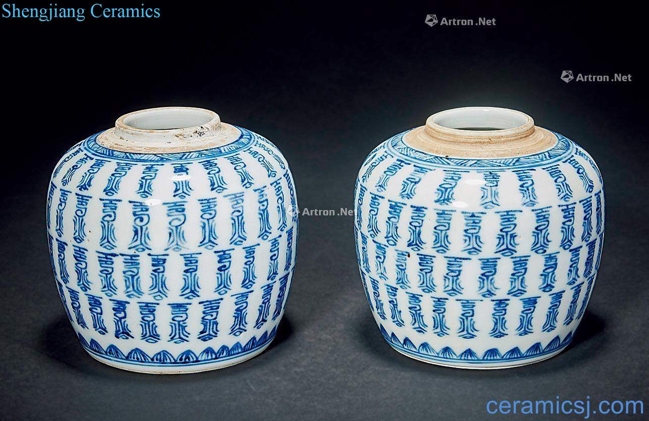qing Blue and white flower pot (a)
