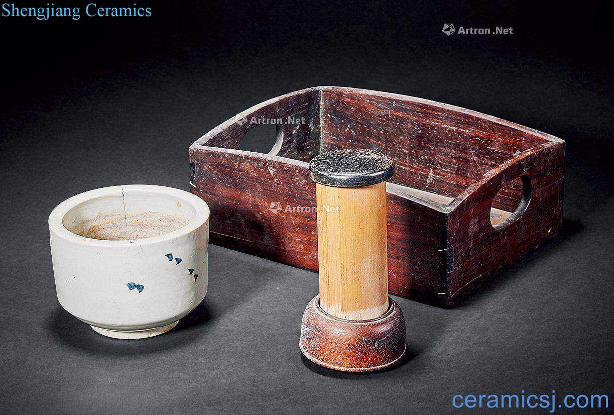 Qing dynasty blue-and-white censer annatto teachers box