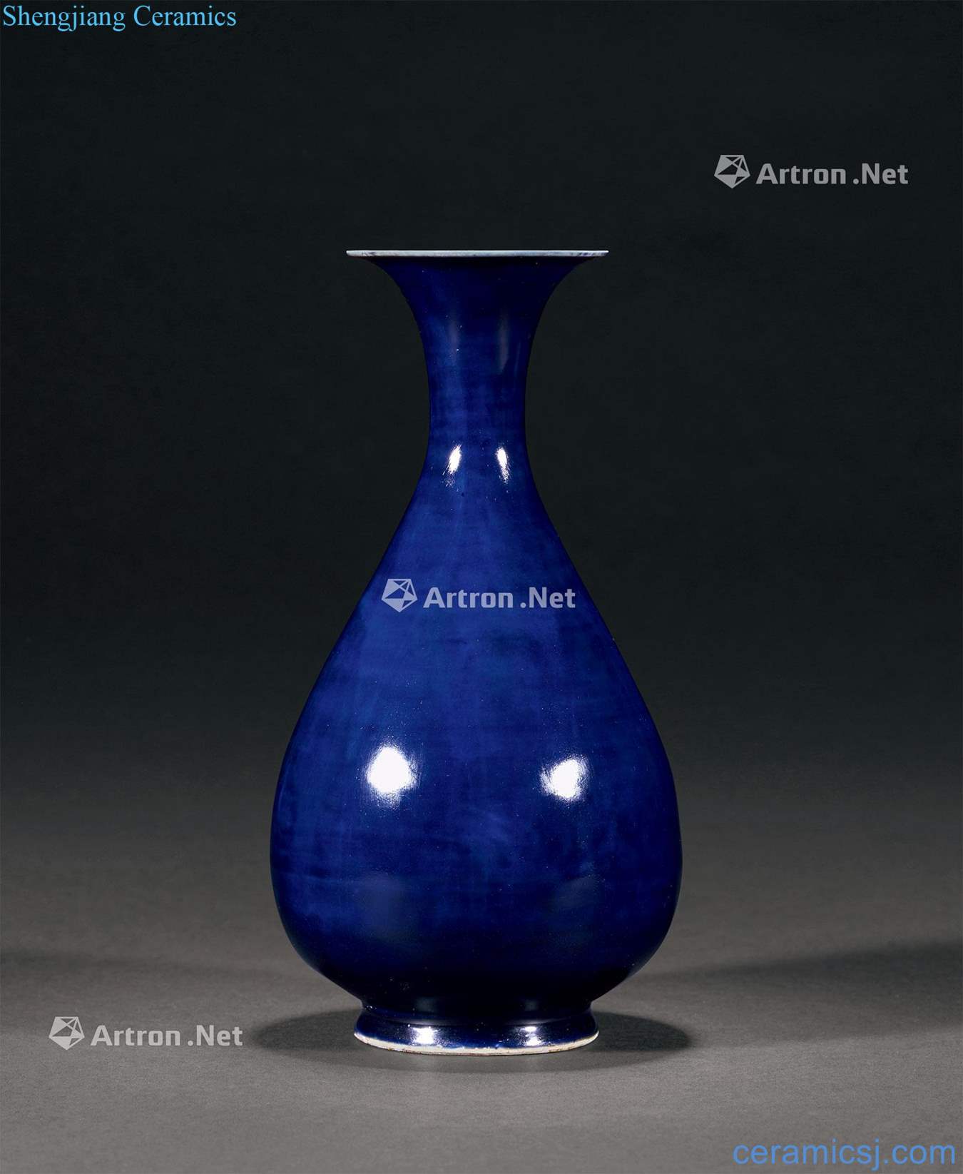 yuan Coloured glaze blue glaze okho spring bottle