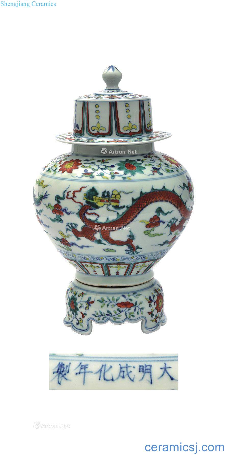 chenghua Bucket dragon grain cover tank (a)