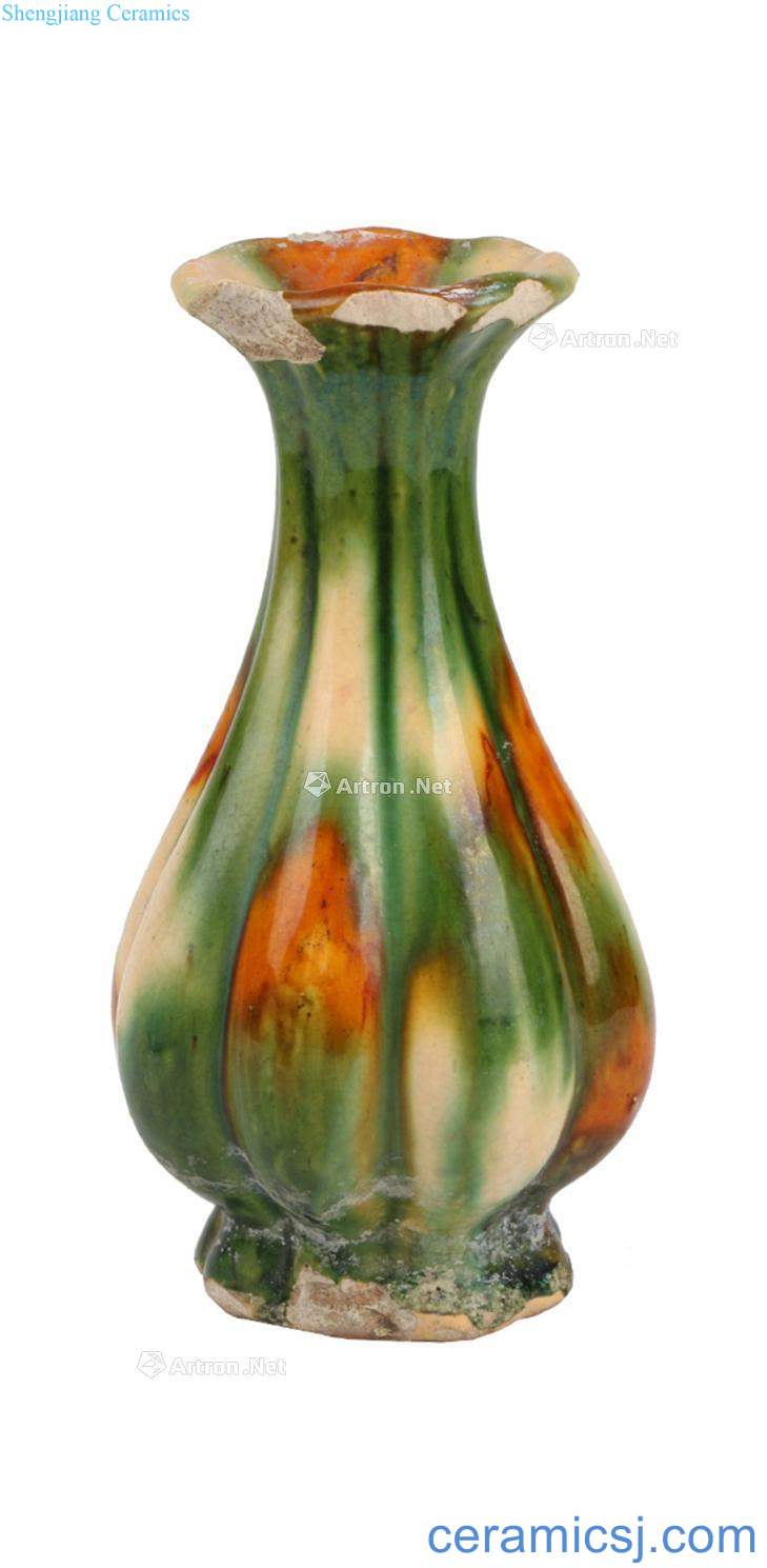 Liao three-color melon leng flower bottle mouth (a)