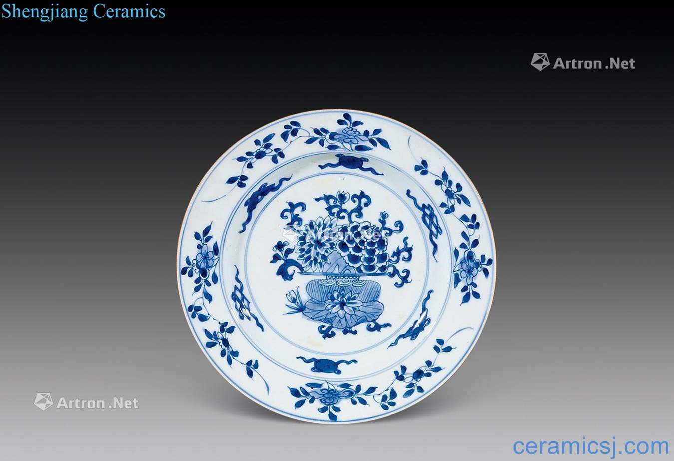 The qing emperor kangxi porcelain basket pattern plate