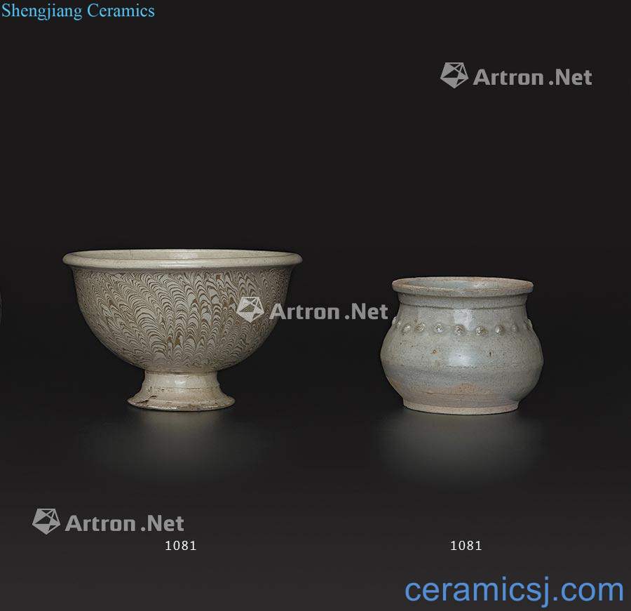Song twisted placenta cizhou kiln glaze footed bowl