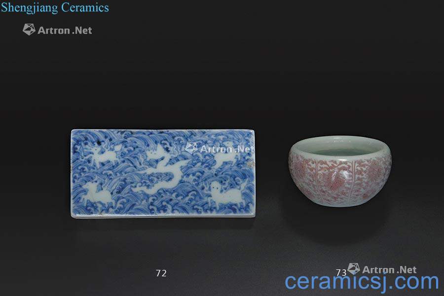 qing Blue sea dragon animals ceramic tile