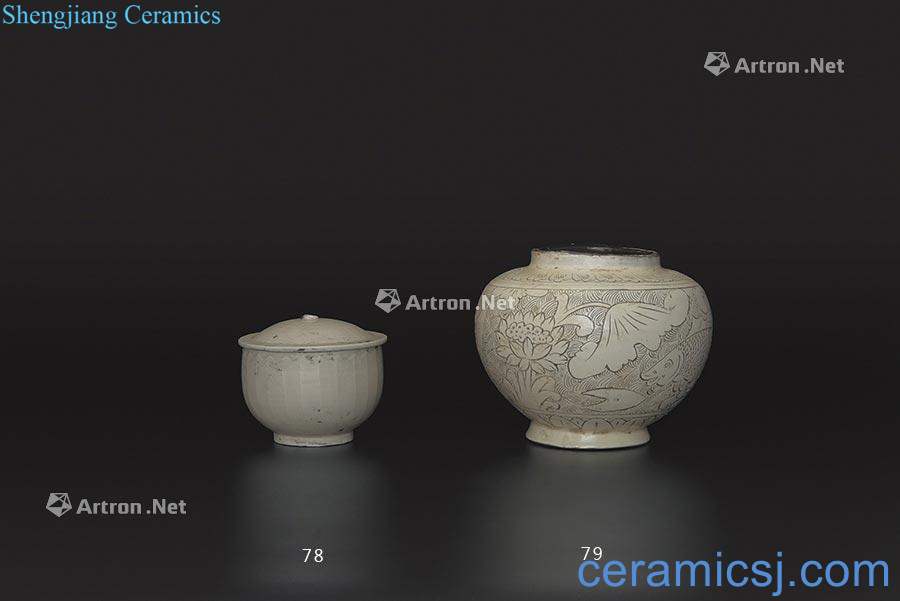 Northern song dynasty magnetic state kiln scratching fish algae grain tank