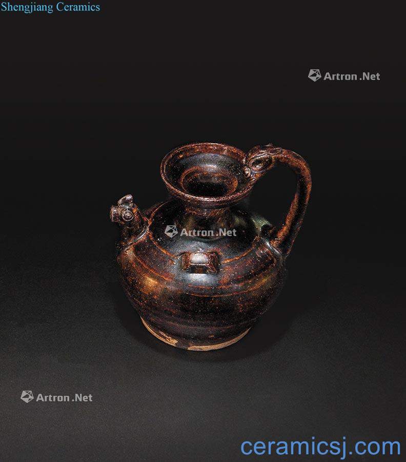 Eastern jin kiln black glaze deqing tail of pot