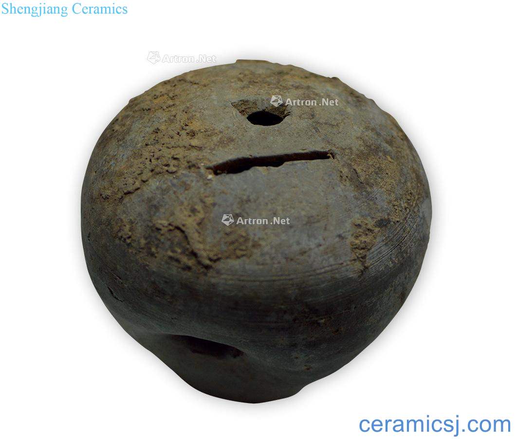 Han dynasty ceramic "piggy bank" (i.e., the oldest of the piggy bank) (a)