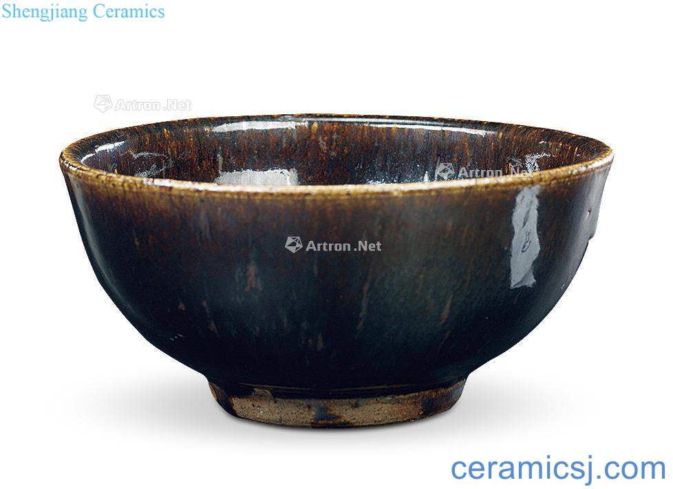 The song dynasty Jizhou kiln black glaze bowls