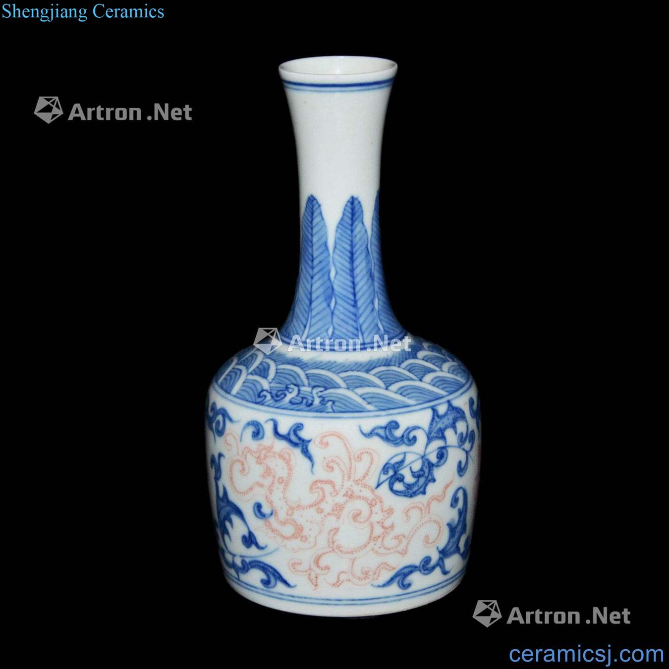 The qing emperor kangxi porcelain youligong medallion around branch treasure grain jingle bell jar