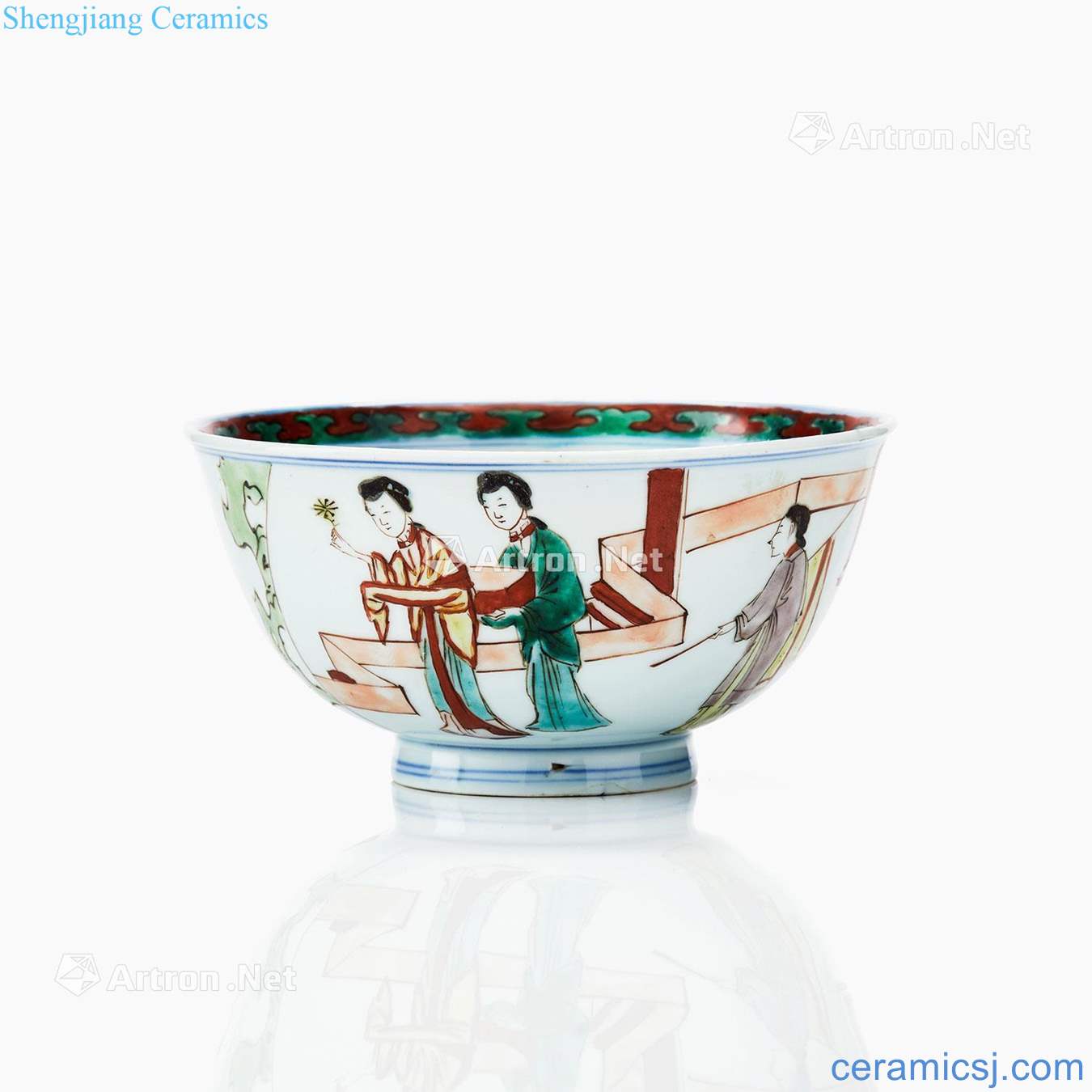 Kangxi bowl of colorful characters