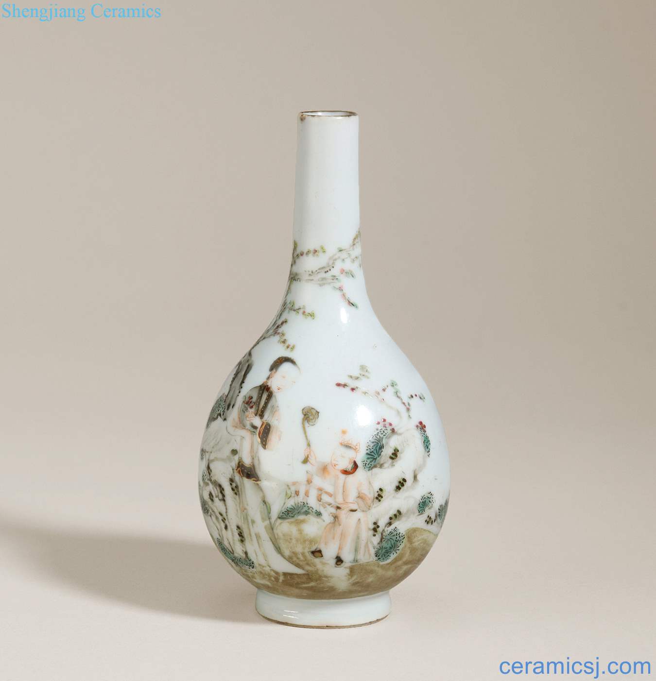 Mid qing pastel ladies small bottle