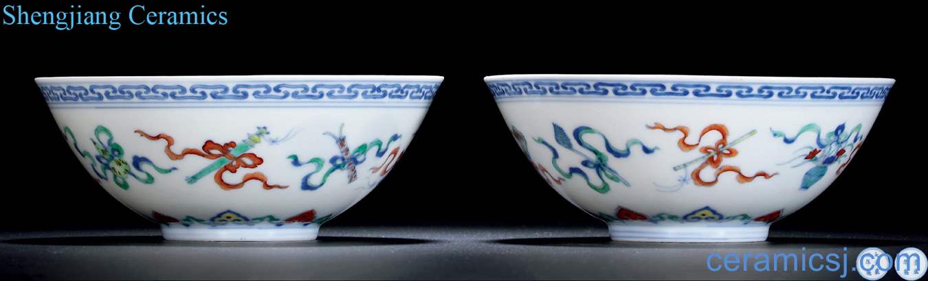 Qing yongzheng color dark fights the eight immortals live bowl (a)