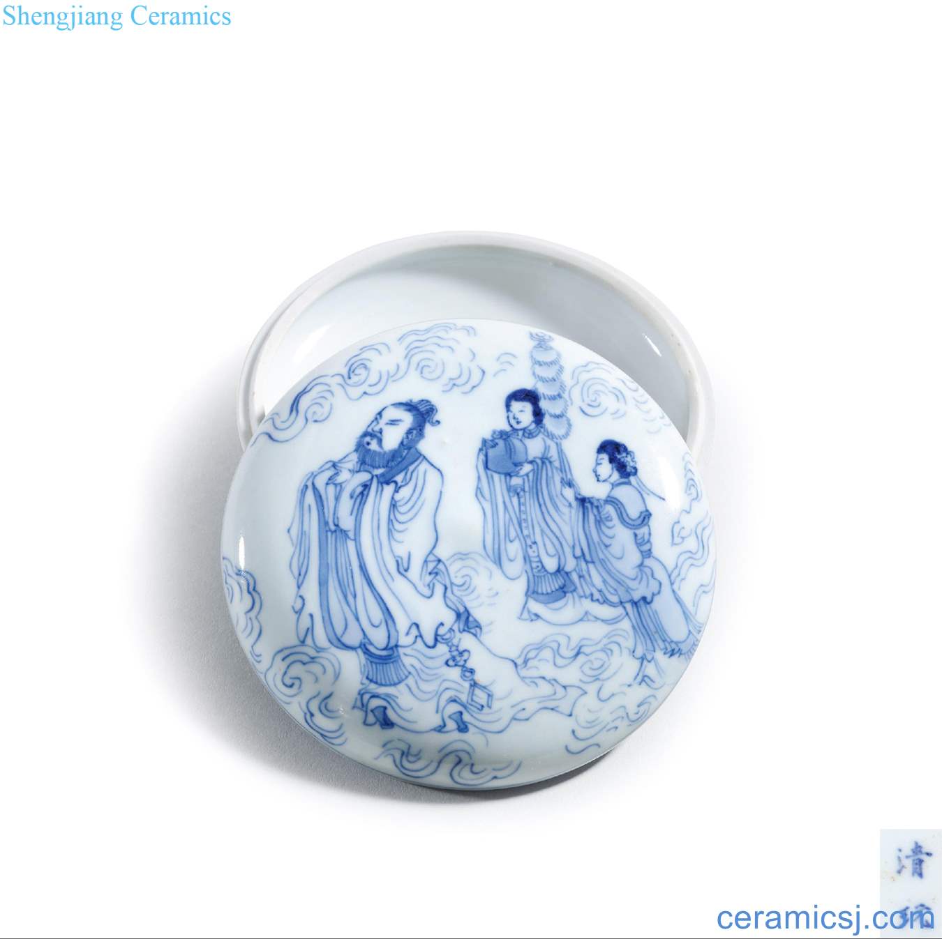 The qing emperor kangxi Blue fairy story tougue box