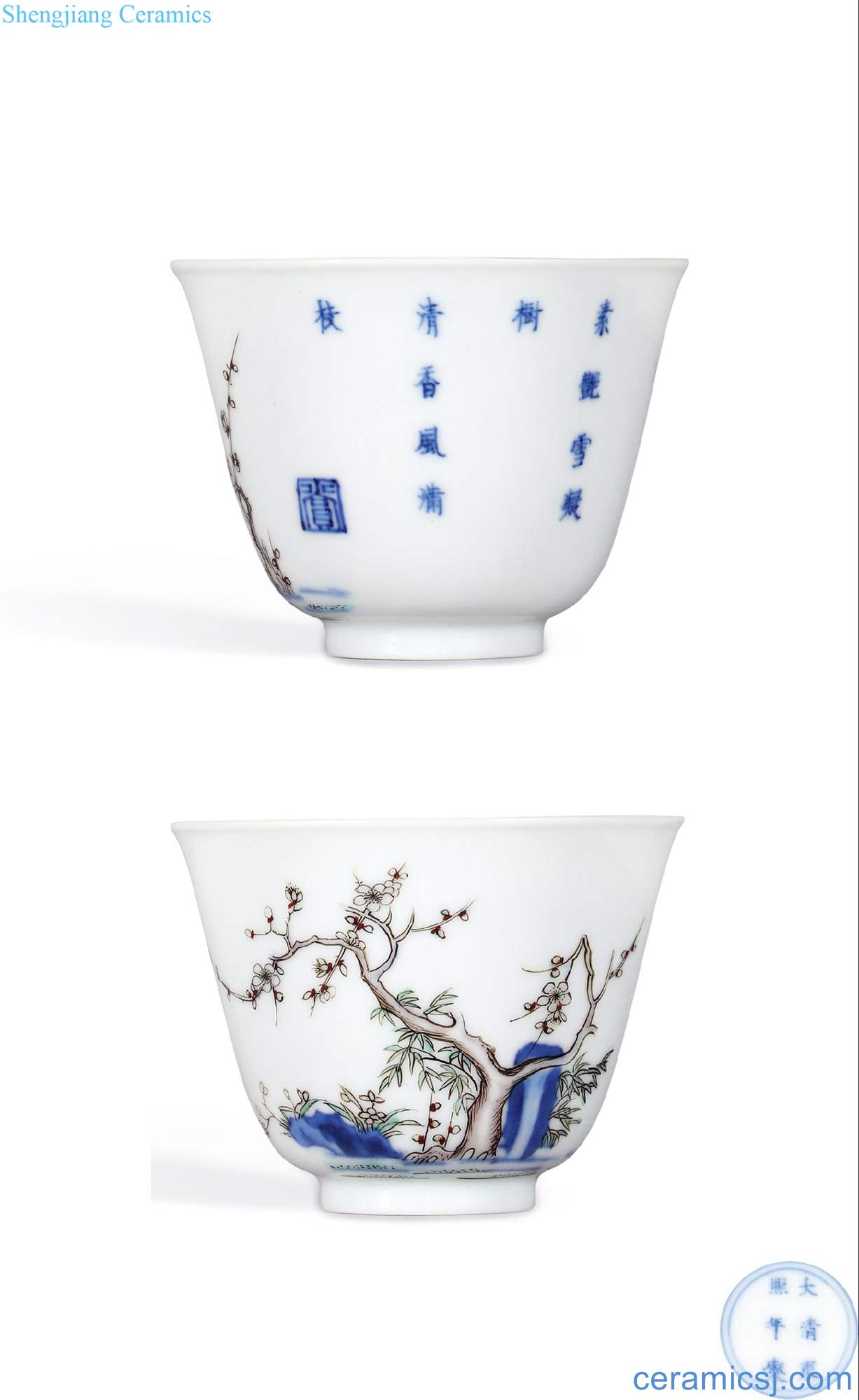 The qing emperor kangxi "plum blossom" November god of cup