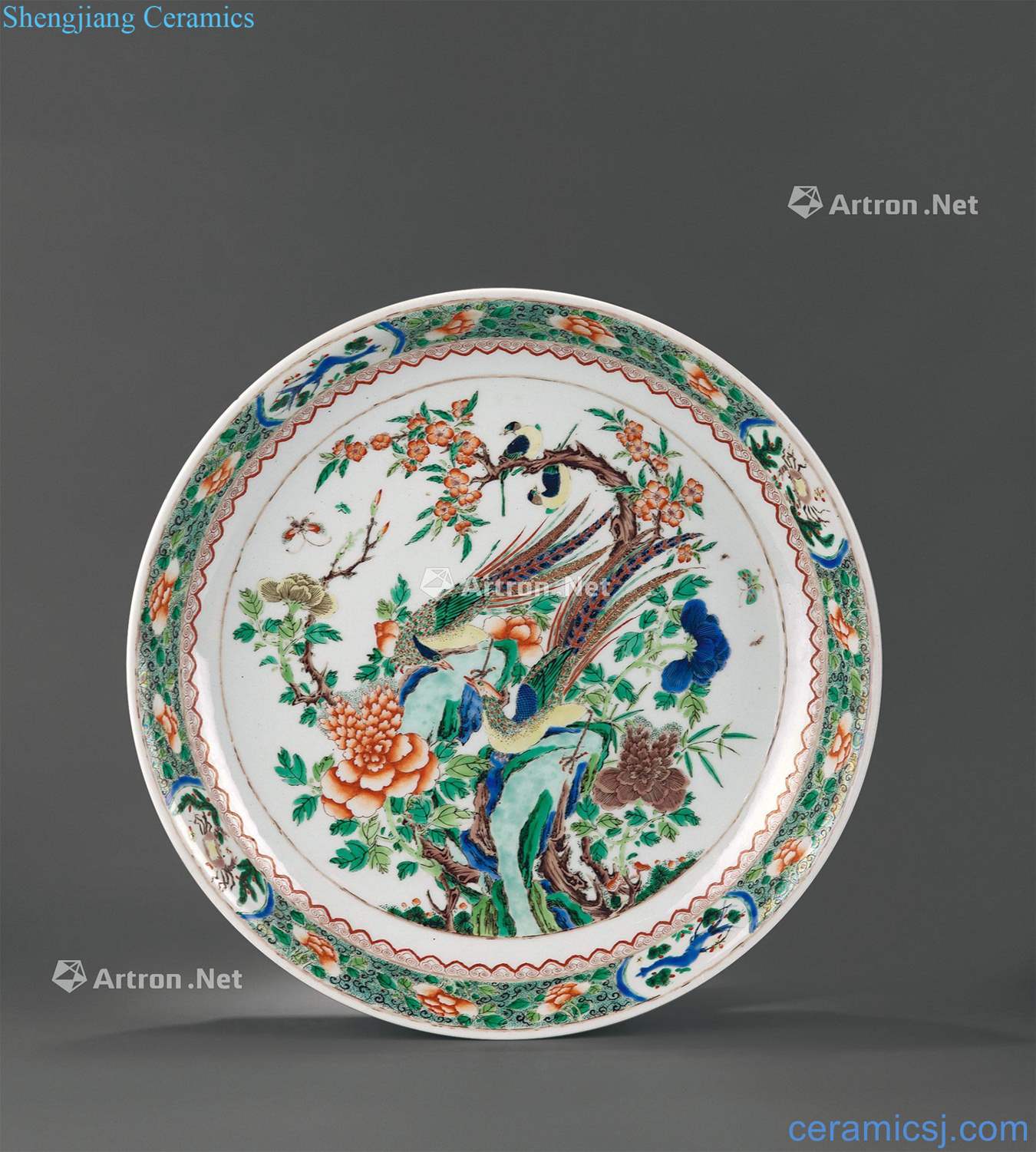 The qing emperor kangxi Double phoenix tray