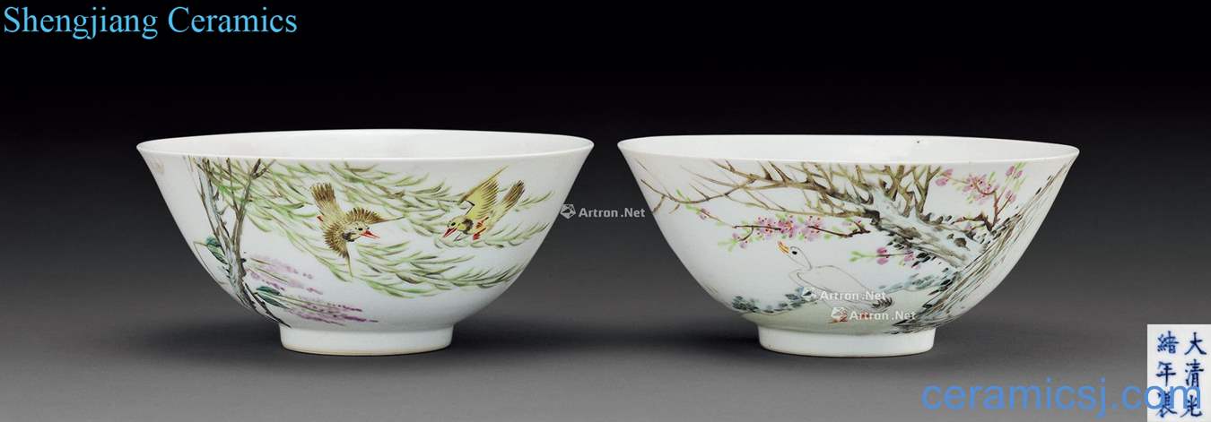 Powder enamel bowls reign of qing emperor guangxu (2)