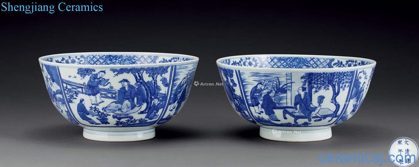 Stories of the qing emperor kangxi porcelain bowl (2)