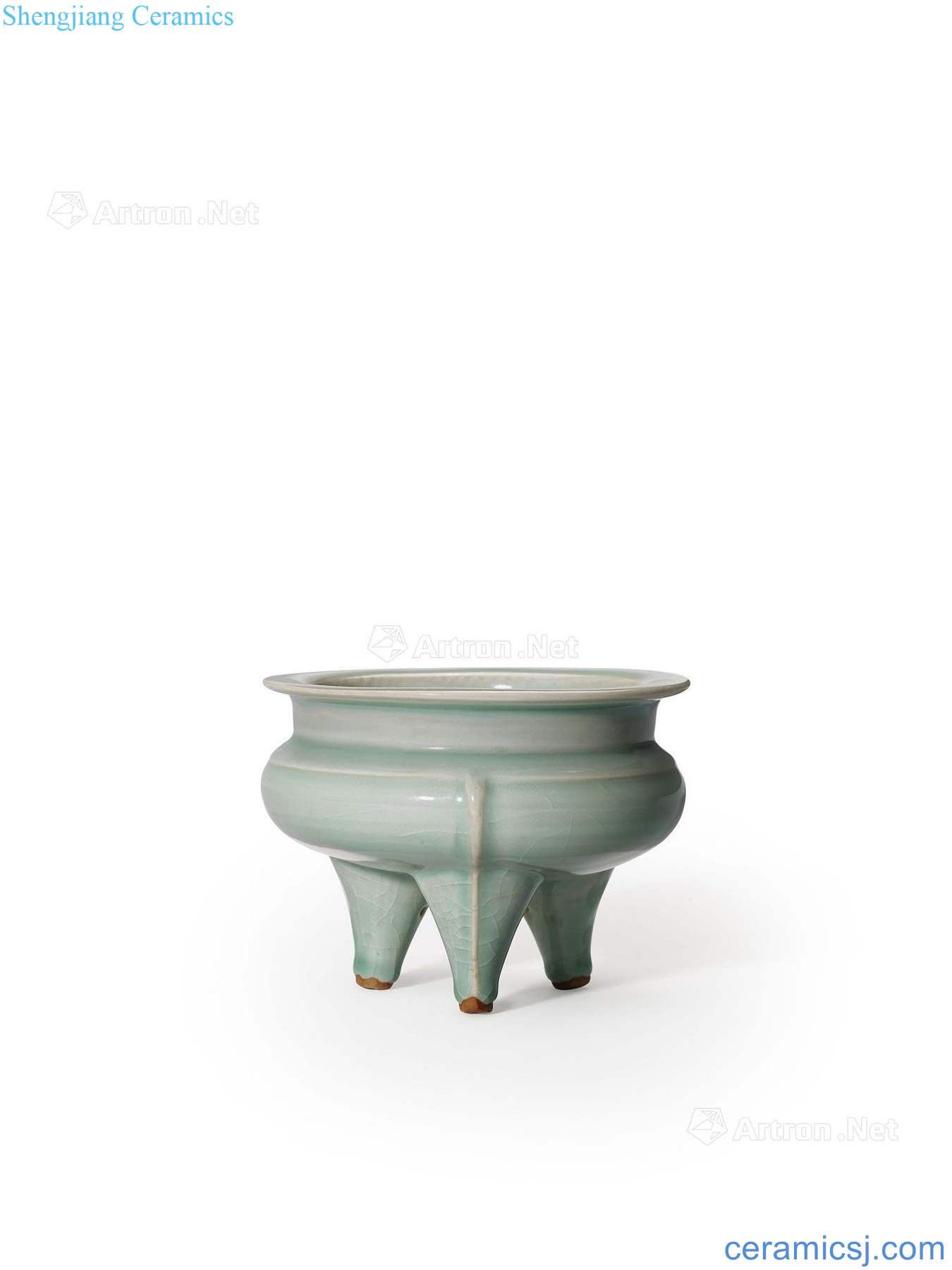 The southern song dynasty Longquan celadon green glaze by incense burner