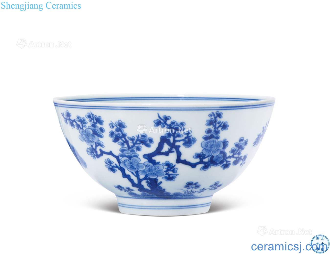 The qing emperor kangxi Blue and white, poetic lines bowl