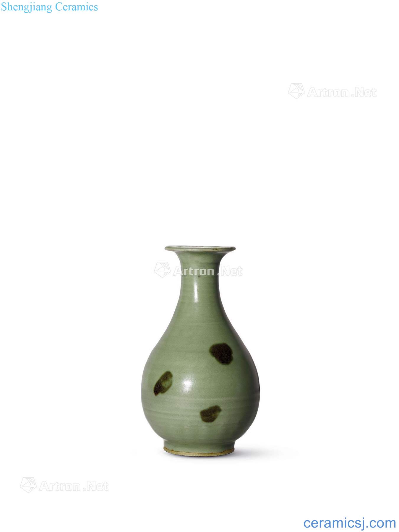 yuan Longquan celadon green glaze green okho spring bottle