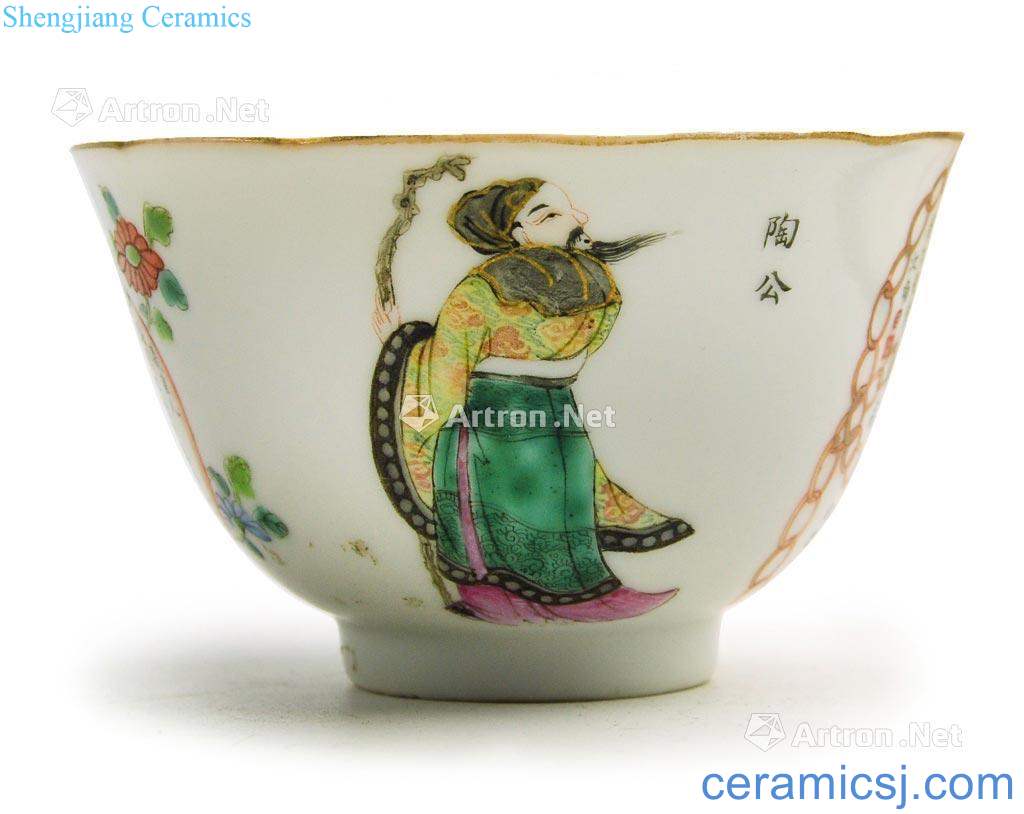 Qing daoguang (1856 ~ 1875) powder enamel cup