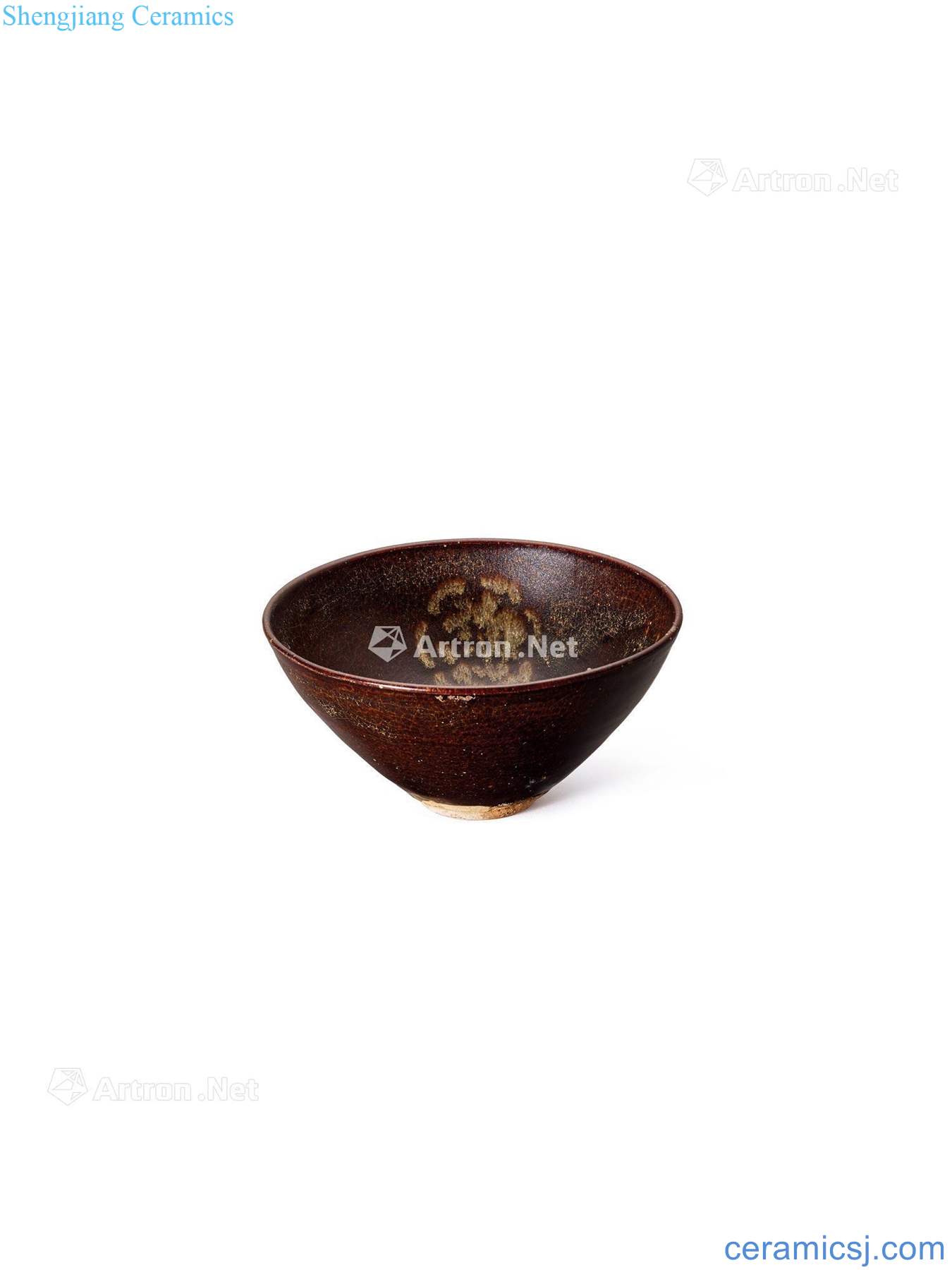 The song dynasty Jizhou kiln paper-cut decal bowl