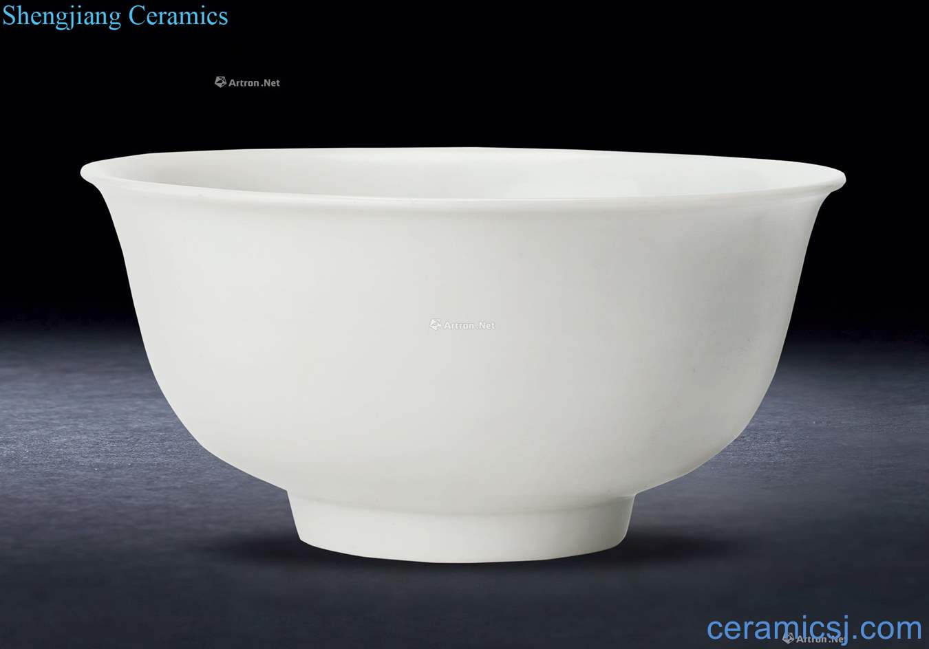 Ming yongle Sweet white glaze dark moment YunFeng grain big bowl