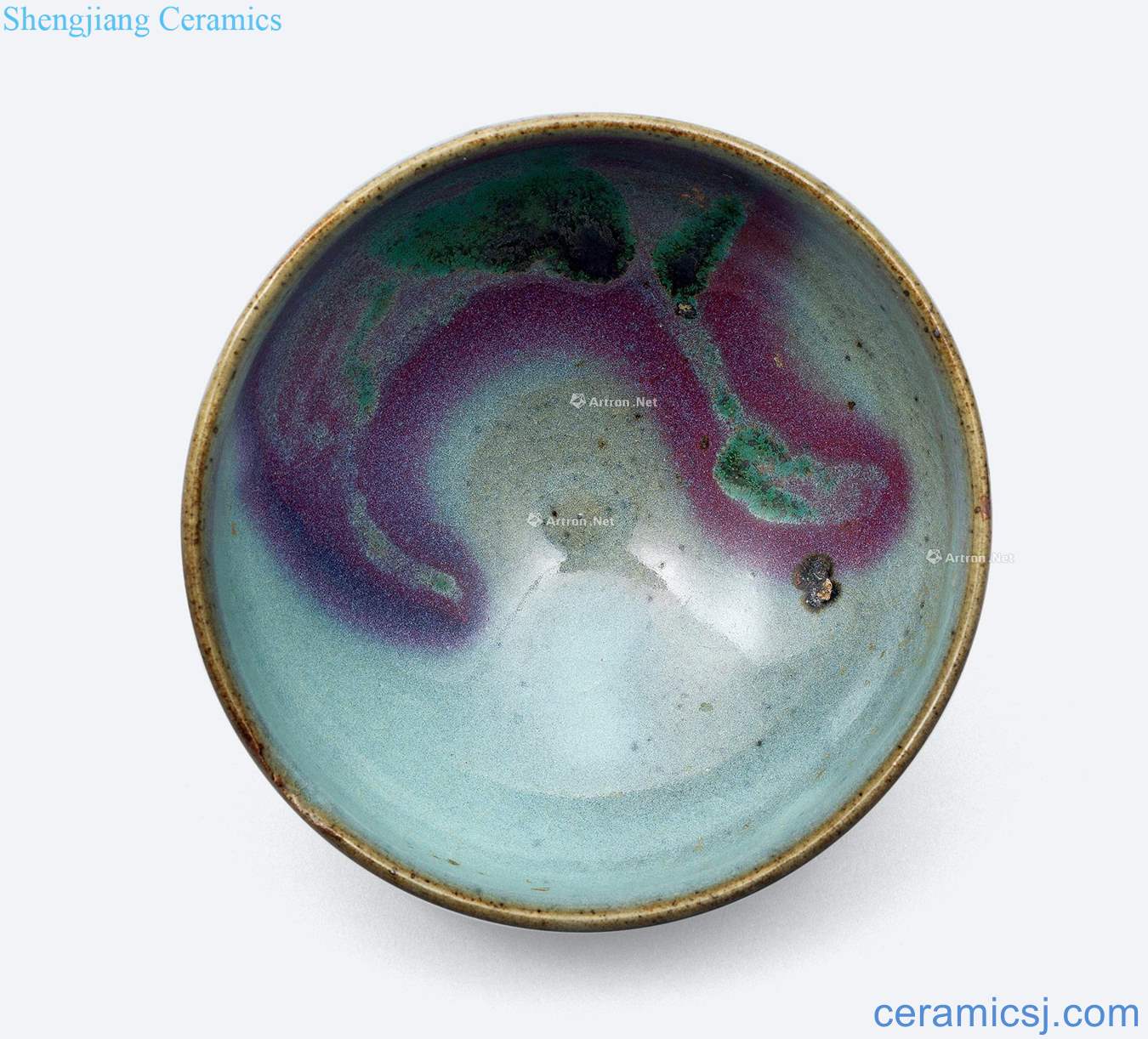 The yuan dynasty The blue glaze masterpieces purple light