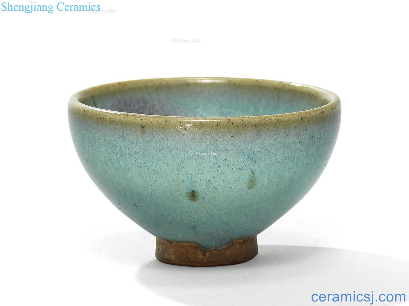 Northern song dynasty/gold Sky blue glaze masterpieces purple small bowl
