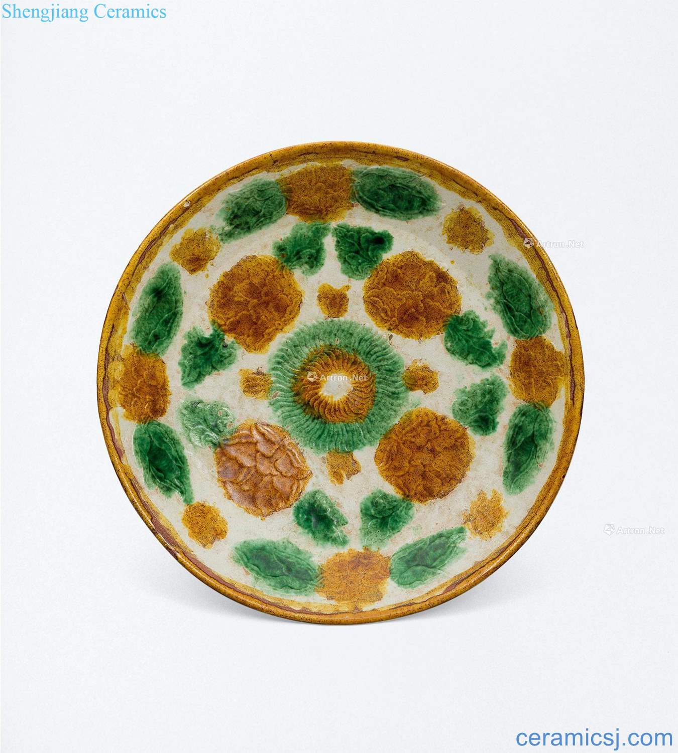 Liao dynasty three CaiTuan pattern plate
