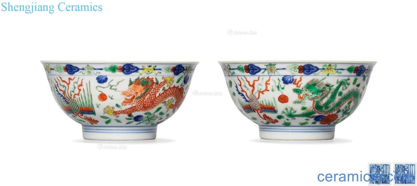Qing qianlong Colorful in extremely good fortune grain bowl (a)