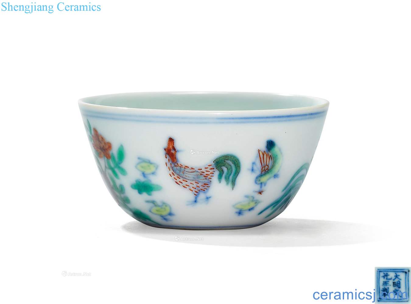 /the qing emperor kangxi yongzheng color bucket cylinder small cup chicken
