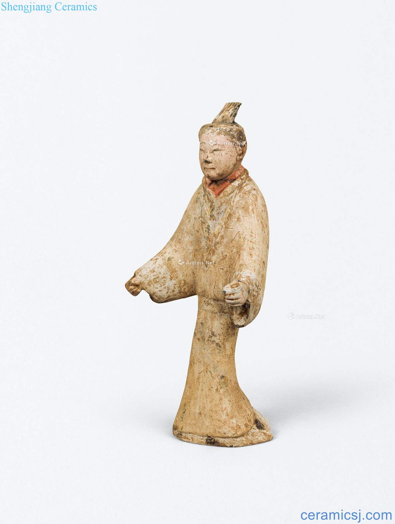 Han dynasty pottery civilian figures