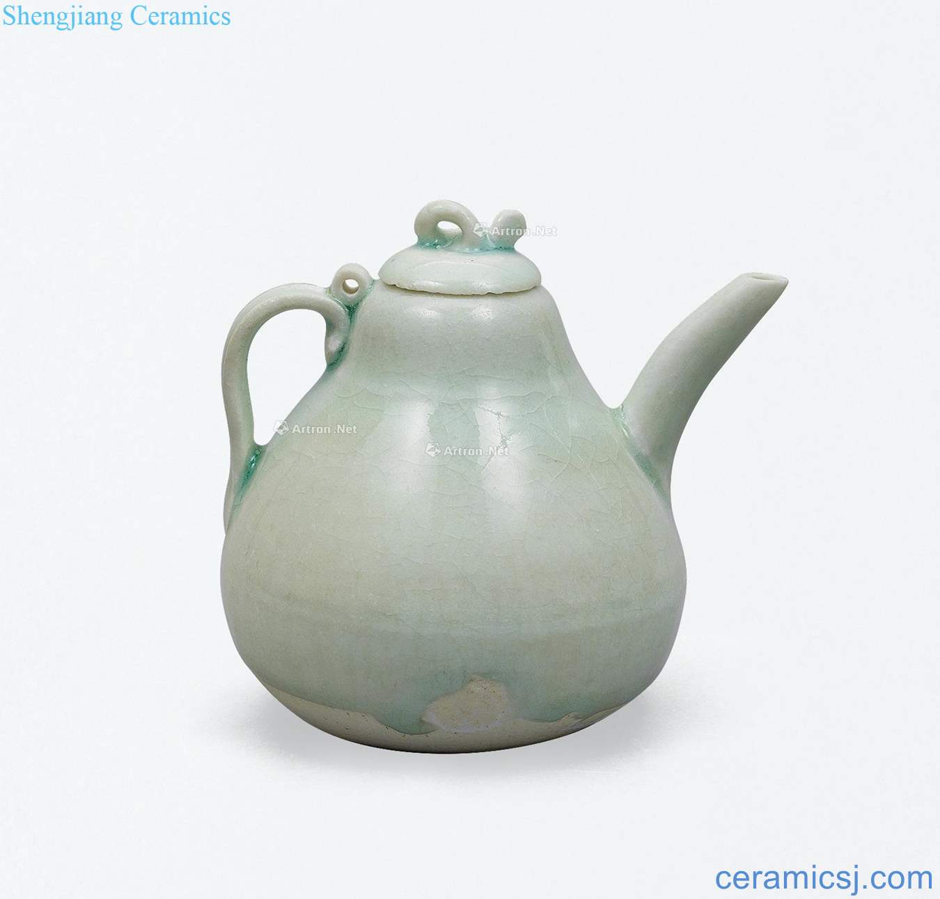 The southern song dynasty Left kiln green pear pot of craft