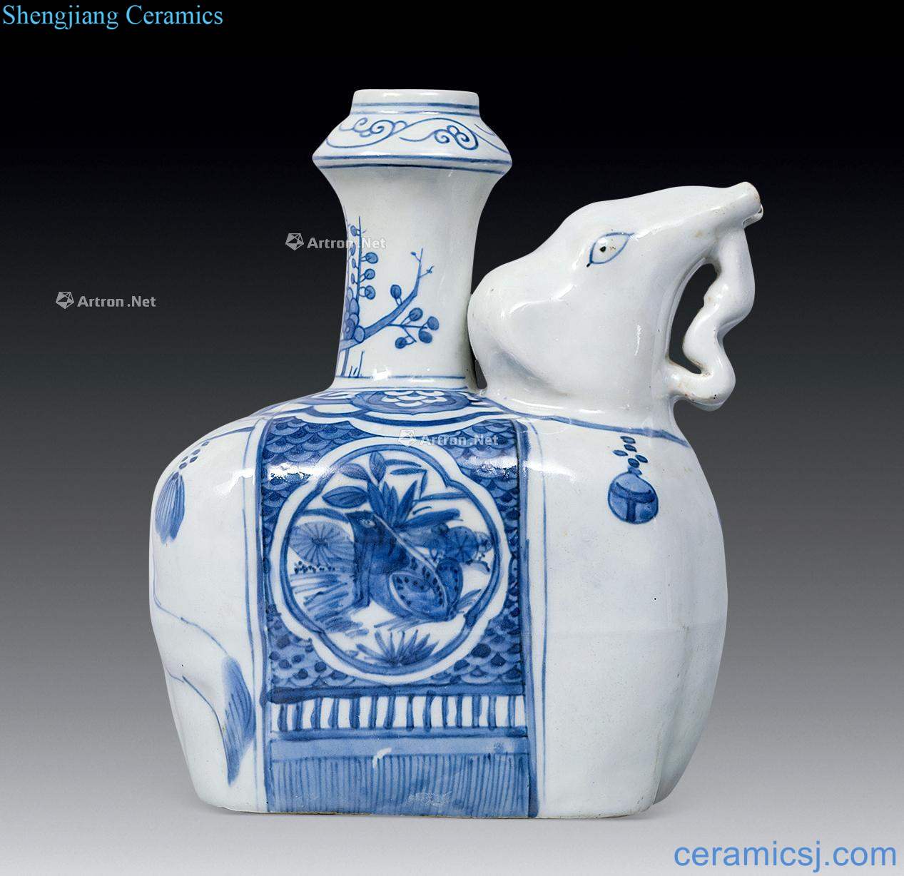 Ming wanli Blue and white pictographic army