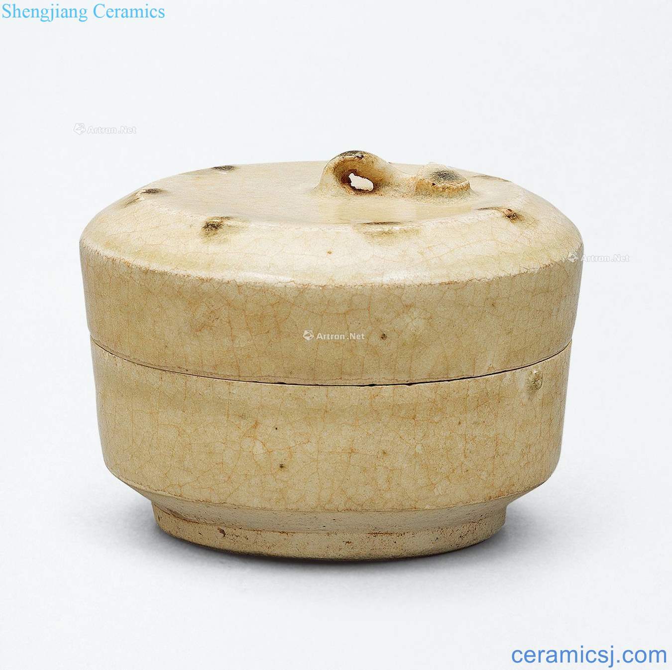 Northern song dynasty white glaze stipple a small box