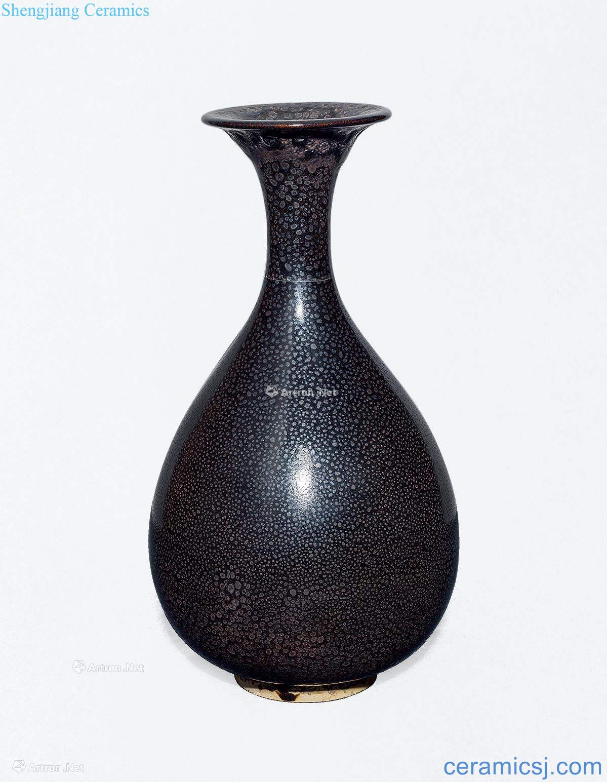 Jin black glaze oil droplets okho spring bottle