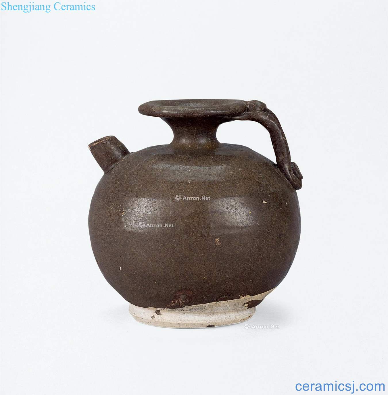 The tang dynasty Black glaze ewer LuShan kiln