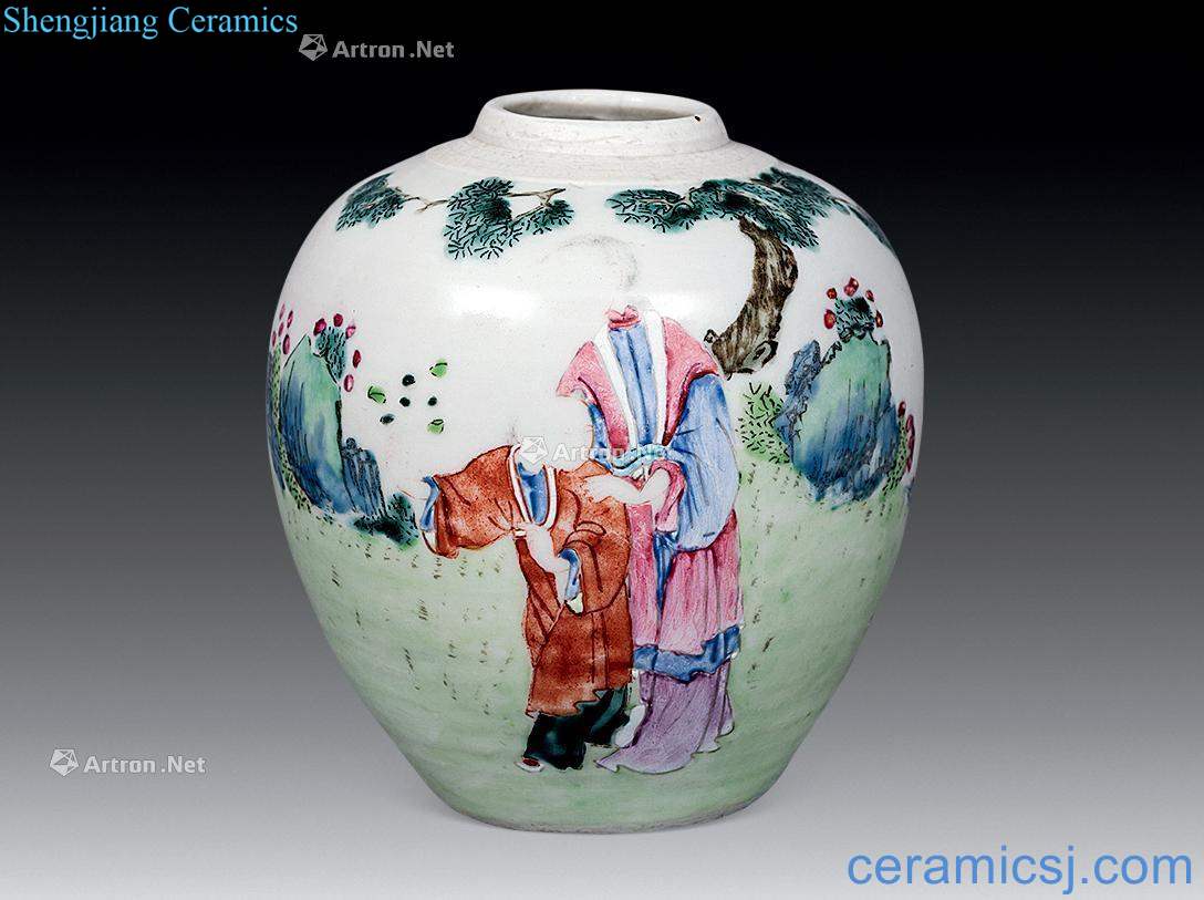 Qianlong enamel pot