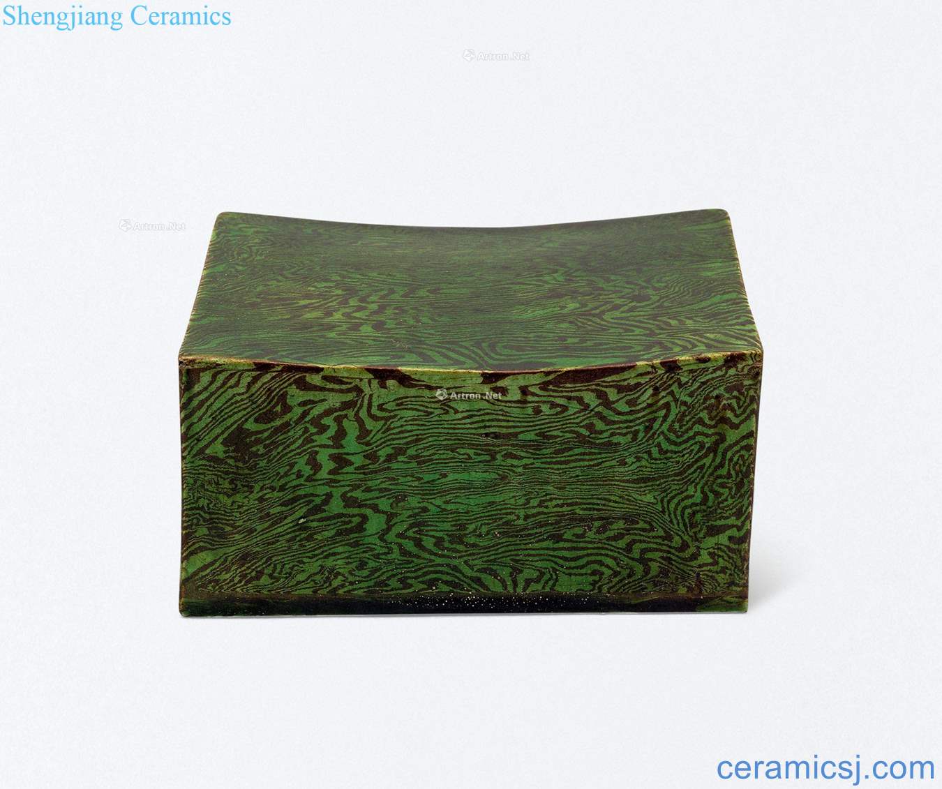 The tang dynasty green glaze twisted placenta small pillow