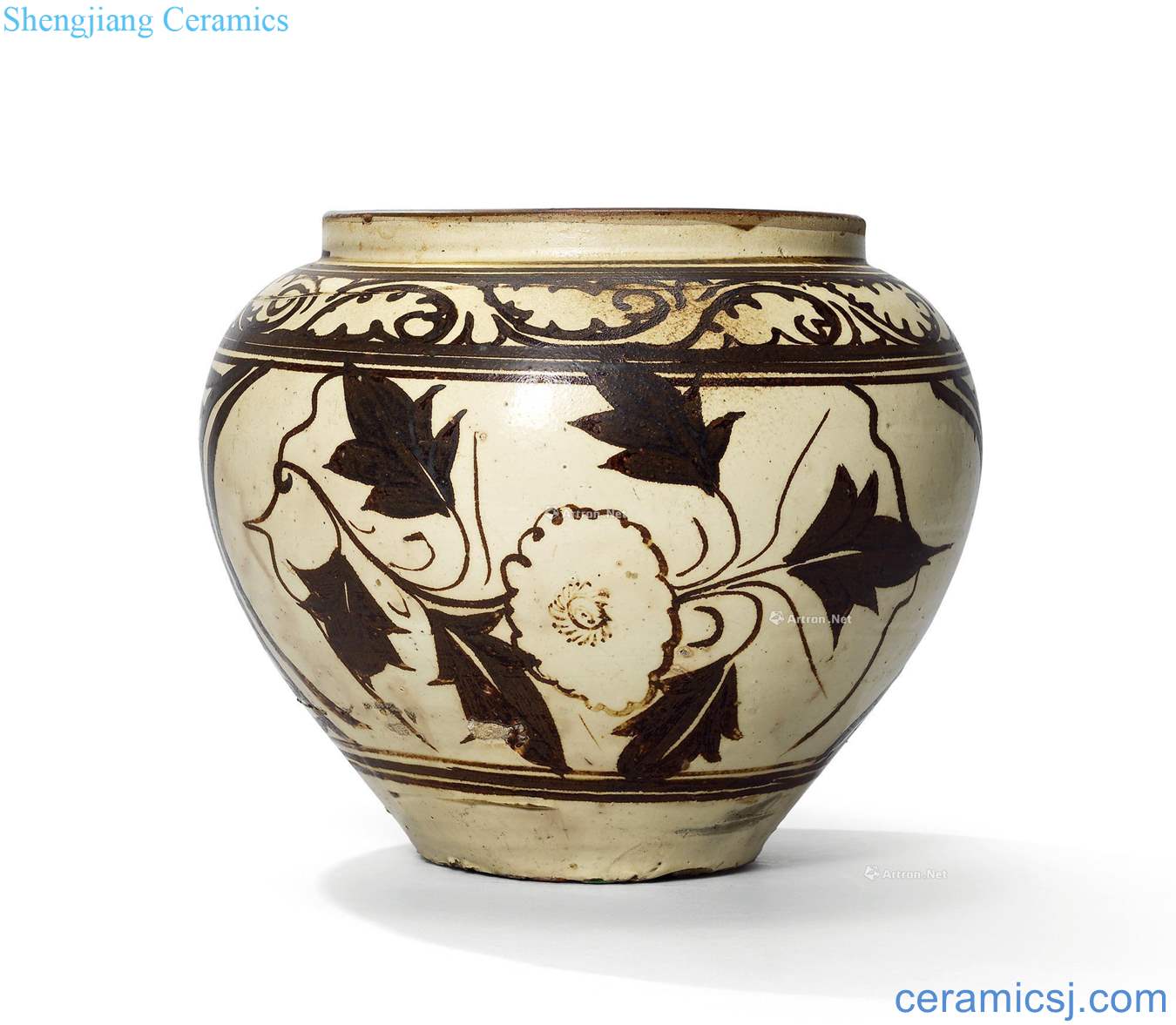 yuan Magnetic state kiln water color brown jug