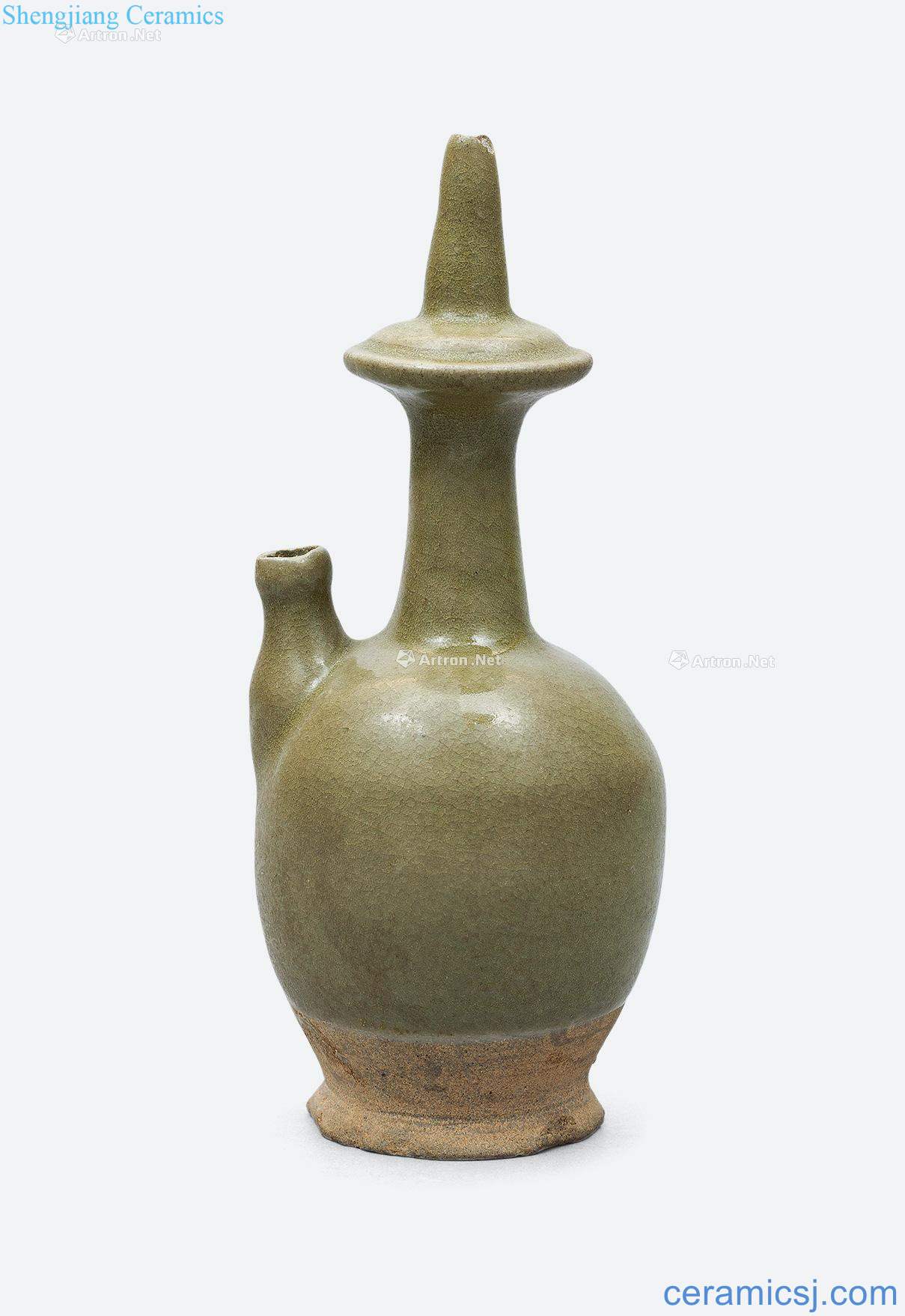 Northern song dynasty Yao state kiln green glaze small net bottles