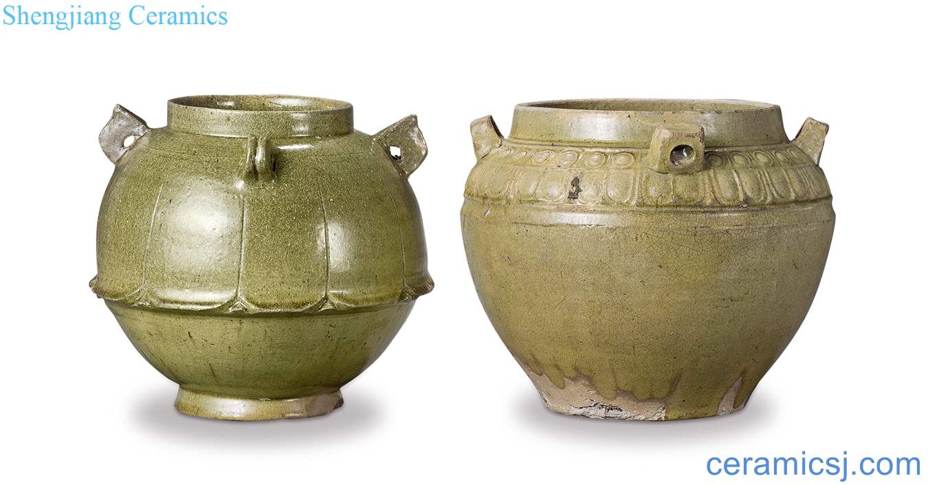 Beiqi green glazed pot (two)