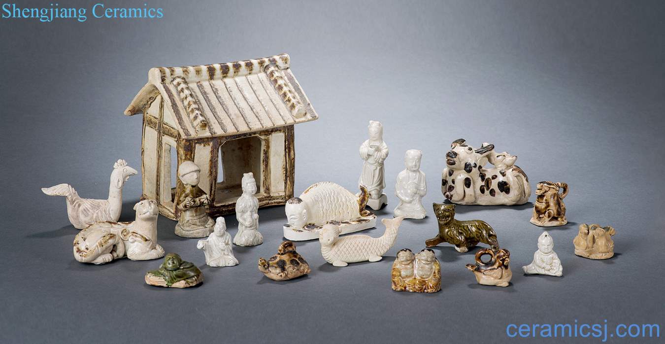 yuan All kinds of porcelain figures animals model (19)